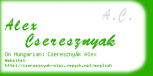 alex cseresznyak business card